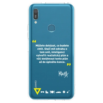 Picasee silikonový průhledný obal pro Huawei Y6 2019 - Kazma - MŮŽETE DOKÁZAT, CO BUDETE CHTÍT