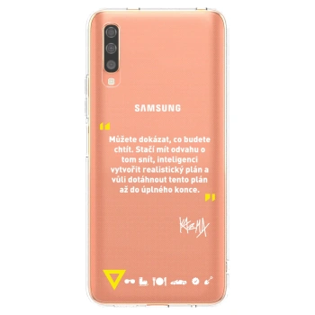 Picasee silikonový průhledný obal pro Samsung Galaxy A70 A705F - Kazma - MŮŽETE DOKÁZAT, CO BUDETE CHTÍT