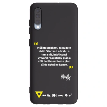 Picasee silikonový černý obal pro Samsung Galaxy A70 A705F - Kazma - MŮŽETE DOKÁZAT, CO BUDETE CHTÍT