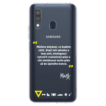 Picasee silikonový průhledný obal pro Samsung Galaxy A40 A405F - Kazma - MŮŽETE DOKÁZAT, CO BUDETE CHTÍT