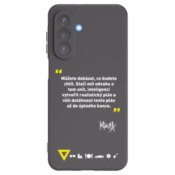 Picasee silikonový černý obal pro Samsung Galaxy A17 5G - Kazma - MŮŽETE DOKÁZAT, CO BUDETE CHTÍT