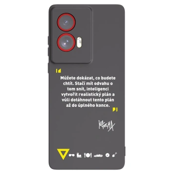 Picasee silikonový černý obal pro Motorola Edge 50 Fusion - Kazma - MŮŽETE DOKÁZAT, CO BUDETE CHTÍT