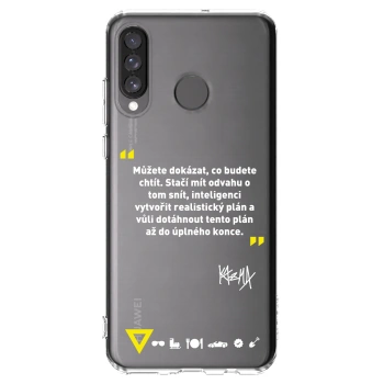 Picasee silikonový průhledný obal pro Huawei P30 Lite - Kazma - MŮŽETE DOKÁZAT, CO BUDETE CHTÍT