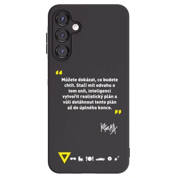 Picasee silikonový černý obal pro Samsung Galaxy A16 4G - Kazma - MŮŽETE DOKÁZAT, CO BUDETE CHTÍT