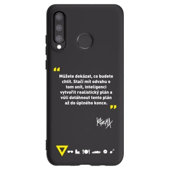 Picasee silikonový černý obal pro Huawei P30 Lite - Kazma - MŮŽETE DOKÁZAT, CO BUDETE CHTÍT
