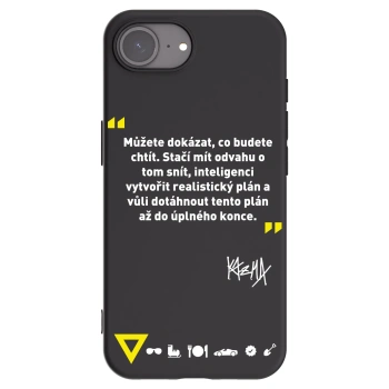 Picasee silikonový černý obal pro Apple iPhone 17e - Kazma - MŮŽETE DOKÁZAT, CO BUDETE CHTÍT