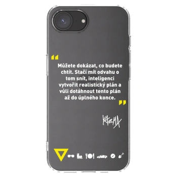 Picasee silikonový průhledný obal pro Apple iPhone 17e - Kazma - MŮŽETE DOKÁZAT, CO BUDETE CHTÍT
