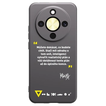 Picasee silikonový černý obal pro Honor Magic8 Lite 5G - Kazma - MŮŽETE DOKÁZAT, CO BUDETE CHTÍT
