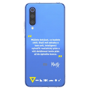 Picasee silikonový průhledný obal pro Xiaomi Mi 9 SE - Kazma - MŮŽETE DOKÁZAT, CO BUDETE CHTÍT