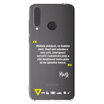 Picasee silikonový průhledný obal pro Honor 20 Lite - Kazma - MŮŽETE DOKÁZAT, CO BUDETE CHTÍT