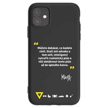 Picasee silikonový černý obal pro Apple iPhone 11 - Kazma - MŮŽETE DOKÁZAT, CO BUDETE CHTÍT
