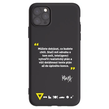 Picasee silikonový černý obal pro Apple iPhone 11 Pro Max - Kazma - MŮŽETE DOKÁZAT, CO BUDETE CHTÍT