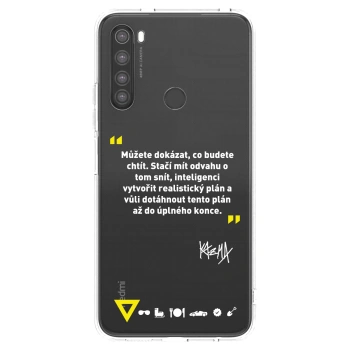 Picasee silikonový průhledný obal pro Xiaomi Redmi Note 8 - Kazma - MŮŽETE DOKÁZAT, CO BUDETE CHTÍT