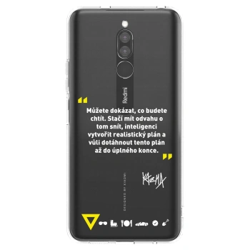 Picasee silikonový průhledný obal pro Xiaomi Redmi 8 - Kazma - MŮŽETE DOKÁZAT, CO BUDETE CHTÍT