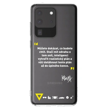 Picasee silikonový průhledný obal pro Samsung Galaxy S20 Ultra 5G G988F - Kazma - MŮŽETE DOKÁZAT, CO BUDETE CHTÍT