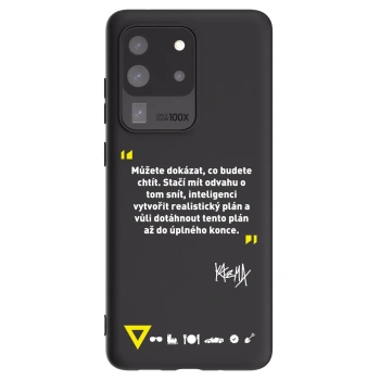 Picasee silikonový černý obal pro Samsung Galaxy S20 Ultra 5G G988F - Kazma - MŮŽETE DOKÁZAT, CO BUDETE CHTÍT