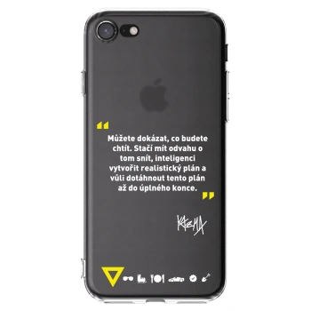 Picasee silikonový průhledný obal pro Apple iPhone SE 2020 - Kazma - MŮŽETE DOKÁZAT, CO BUDETE CHTÍT