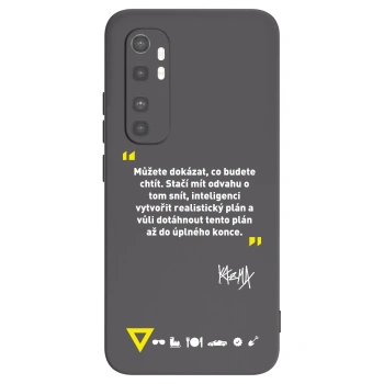 Picasee silikonový černý obal pro Xiaomi Mi Note 10 Lite - Kazma - MŮŽETE DOKÁZAT, CO BUDETE CHTÍT