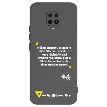 Picasee silikonový černý obal pro Xiaomi Redmi Note 9S - Kazma - MŮŽETE DOKÁZAT, CO BUDETE CHTÍT