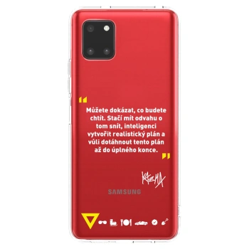 Picasee silikonový průhledný obal pro Samsung Galaxy Note 10 Lite N770F - Kazma - MŮŽETE DOKÁZAT, CO BUDETE CHTÍT