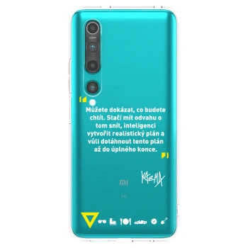 Picasee silikonový průhledný obal pro Xiaomi Mi 10 - Kazma - MŮŽETE DOKÁZAT, CO BUDETE CHTÍT