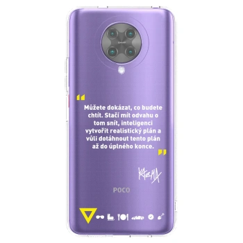 Picasee silikonový průhledný obal pro Xiaomi Poco F2 Pro - Kazma - MŮŽETE DOKÁZAT, CO BUDETE CHTÍT