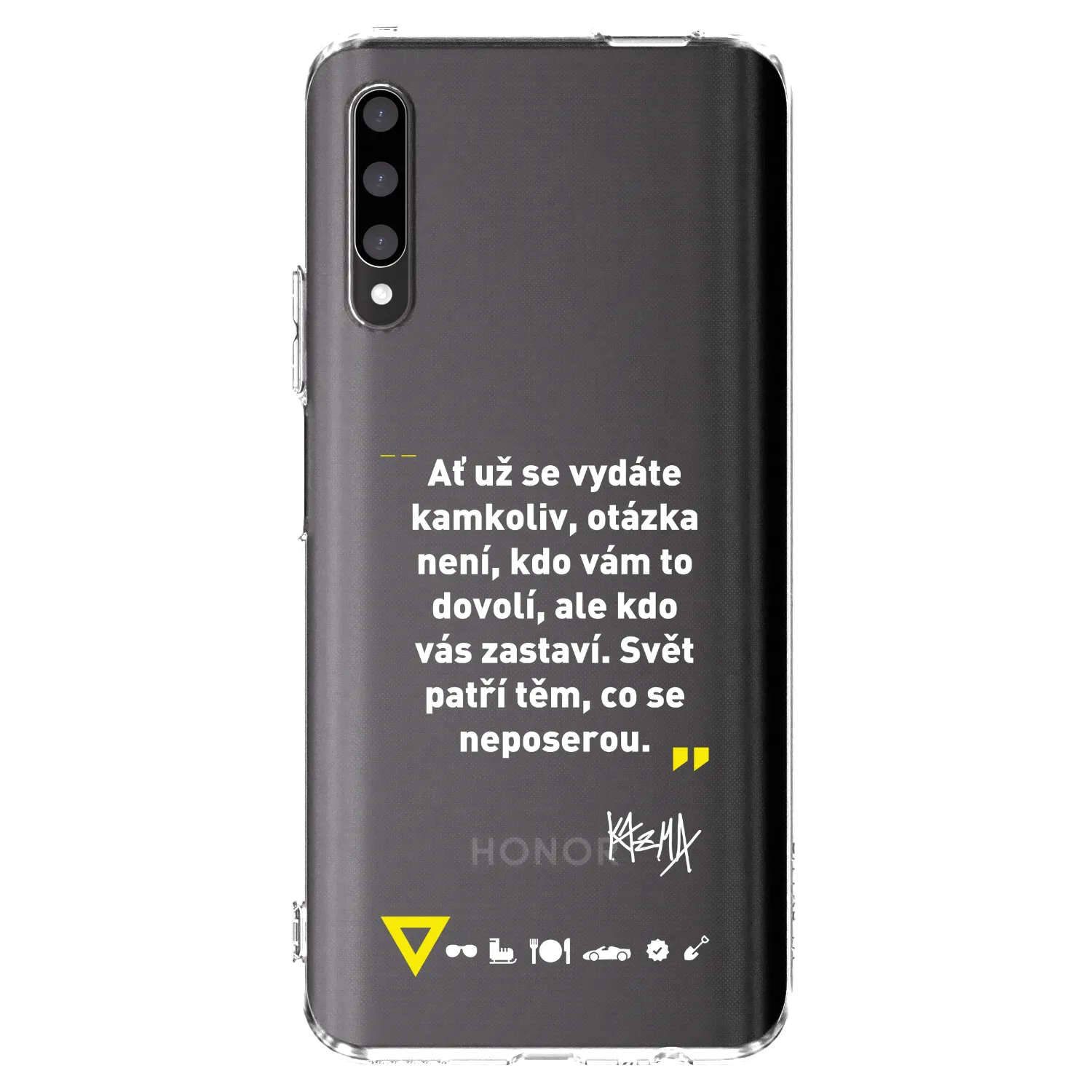 Picasee silikonový průhledný obal pro Honor 9X Pro - Kazma - SVĚT PATŘÍ TĚM, CO SE NEPOSEROU