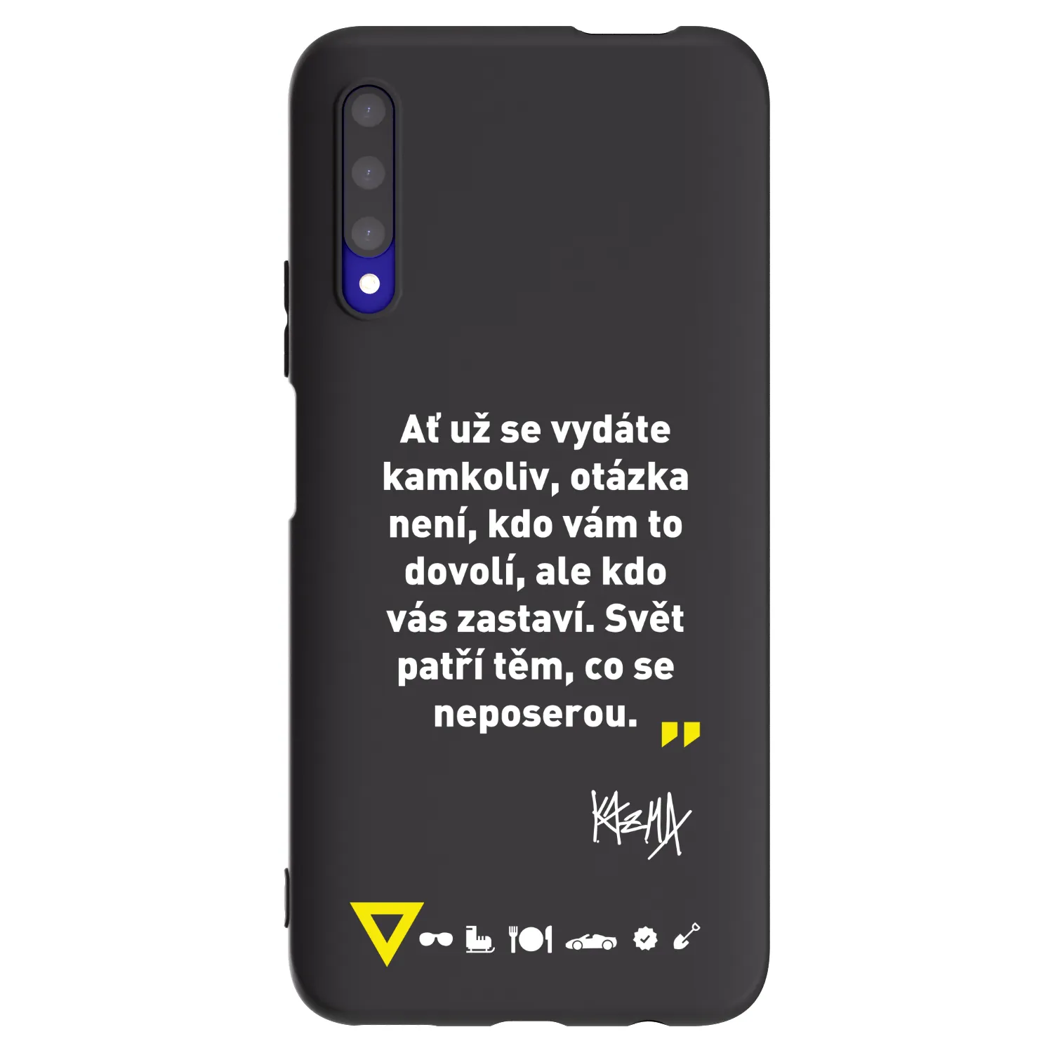Picasee silikonový černý obal pro Honor 9X Pro - Kazma - SVĚT PATŘÍ TĚM, CO SE NEPOSEROU