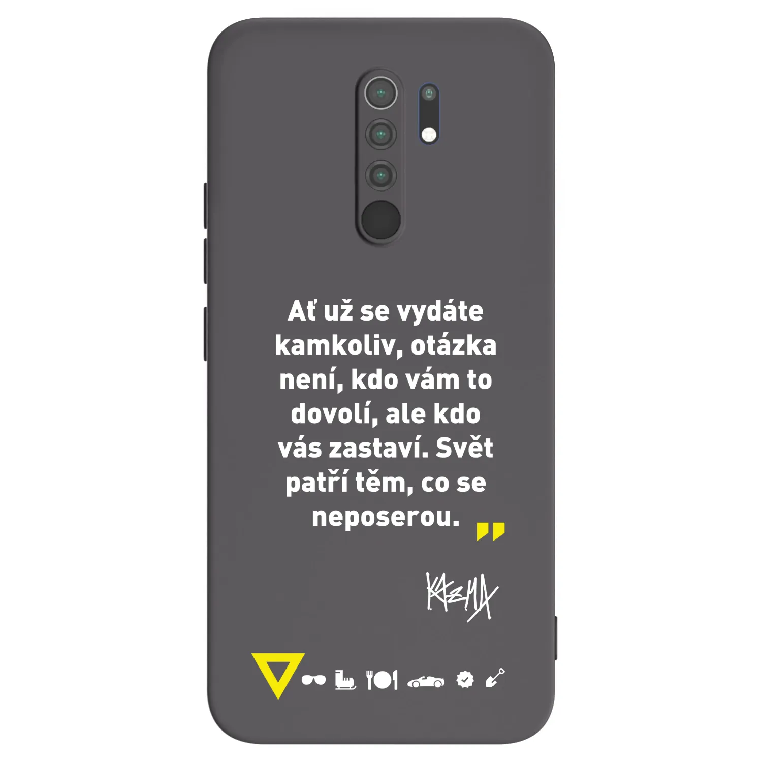 Picasee silikonový černý obal pro Xiaomi Redmi 9 - Kazma - SVĚT PATŘÍ TĚM, CO SE NEPOSEROU
