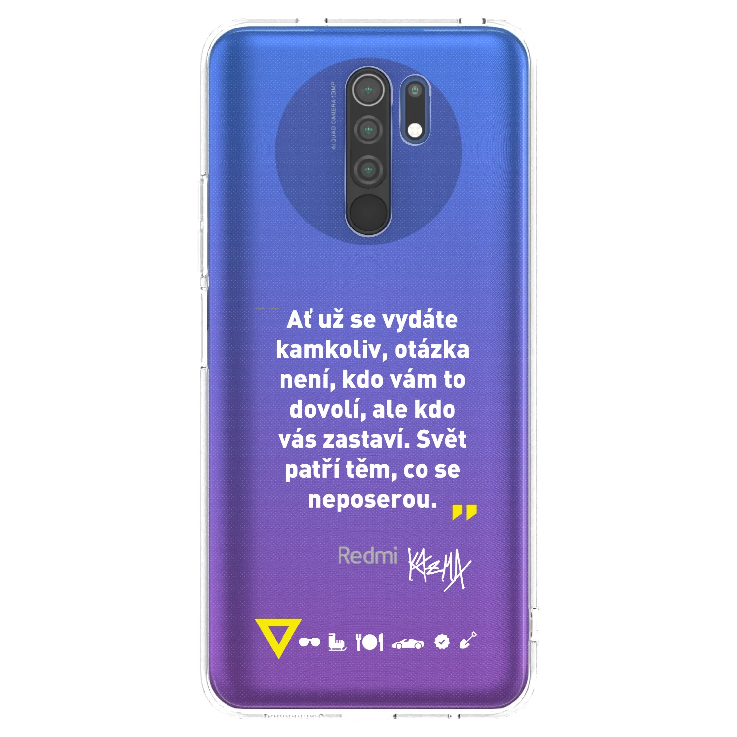 Picasee silikonový průhledný obal pro Xiaomi Redmi 9 - Kazma - SVĚT PATŘÍ TĚM, CO SE NEPOSEROU