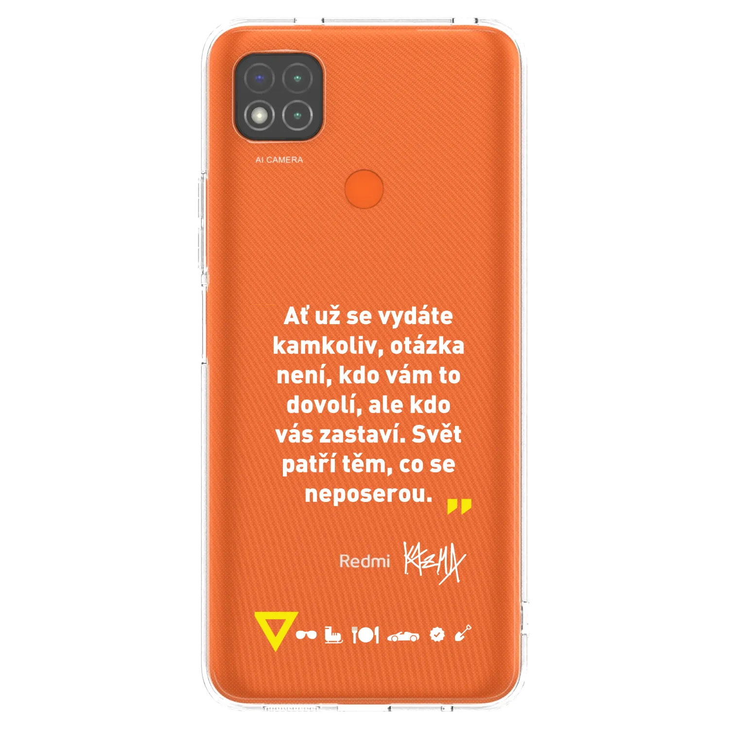 Picasee silikonový průhledný obal pro Xiaomi Redmi 9C - Kazma - SVĚT PATŘÍ TĚM, CO SE NEPOSEROU