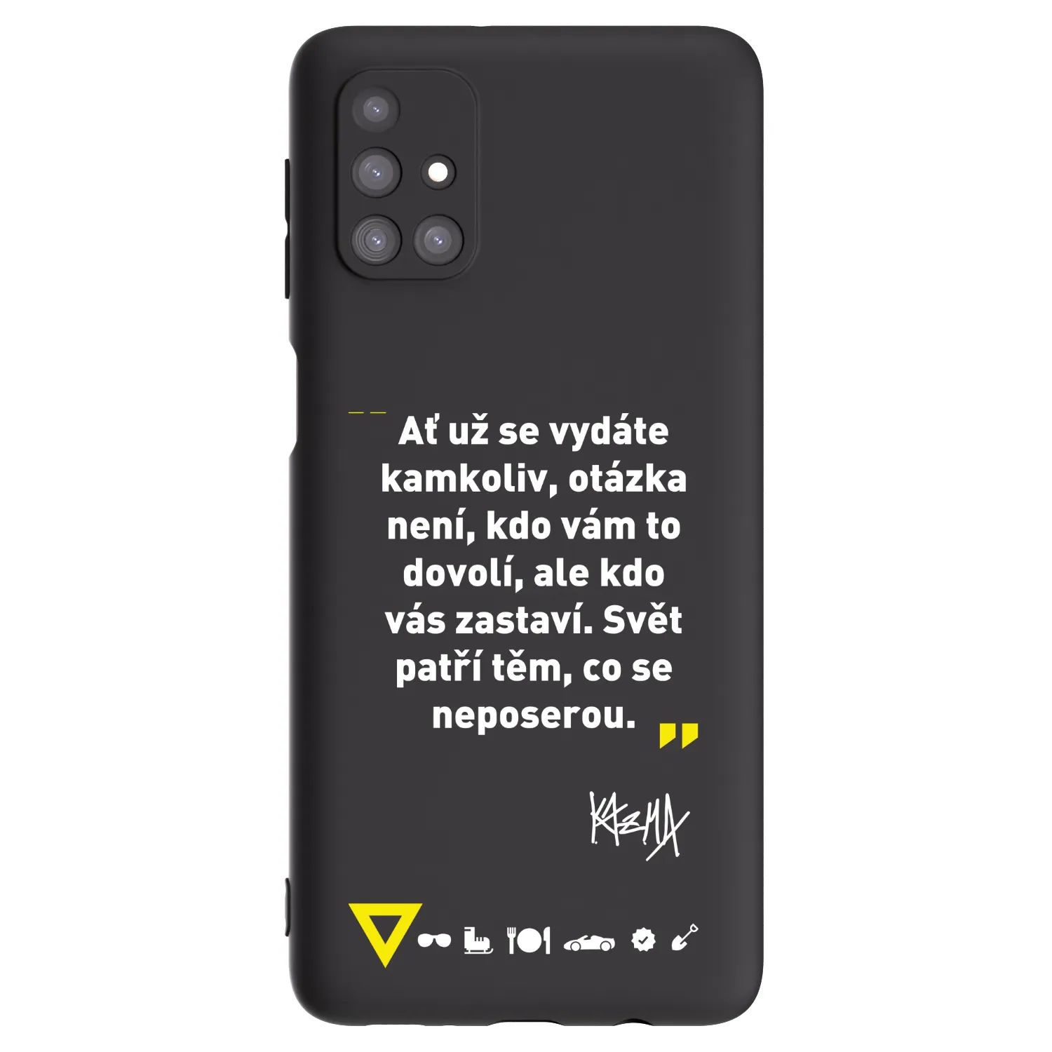 Picasee silikonový černý obal pro Samsung Galaxy M31s - Kazma - SVĚT PATŘÍ TĚM, CO SE NEPOSEROU