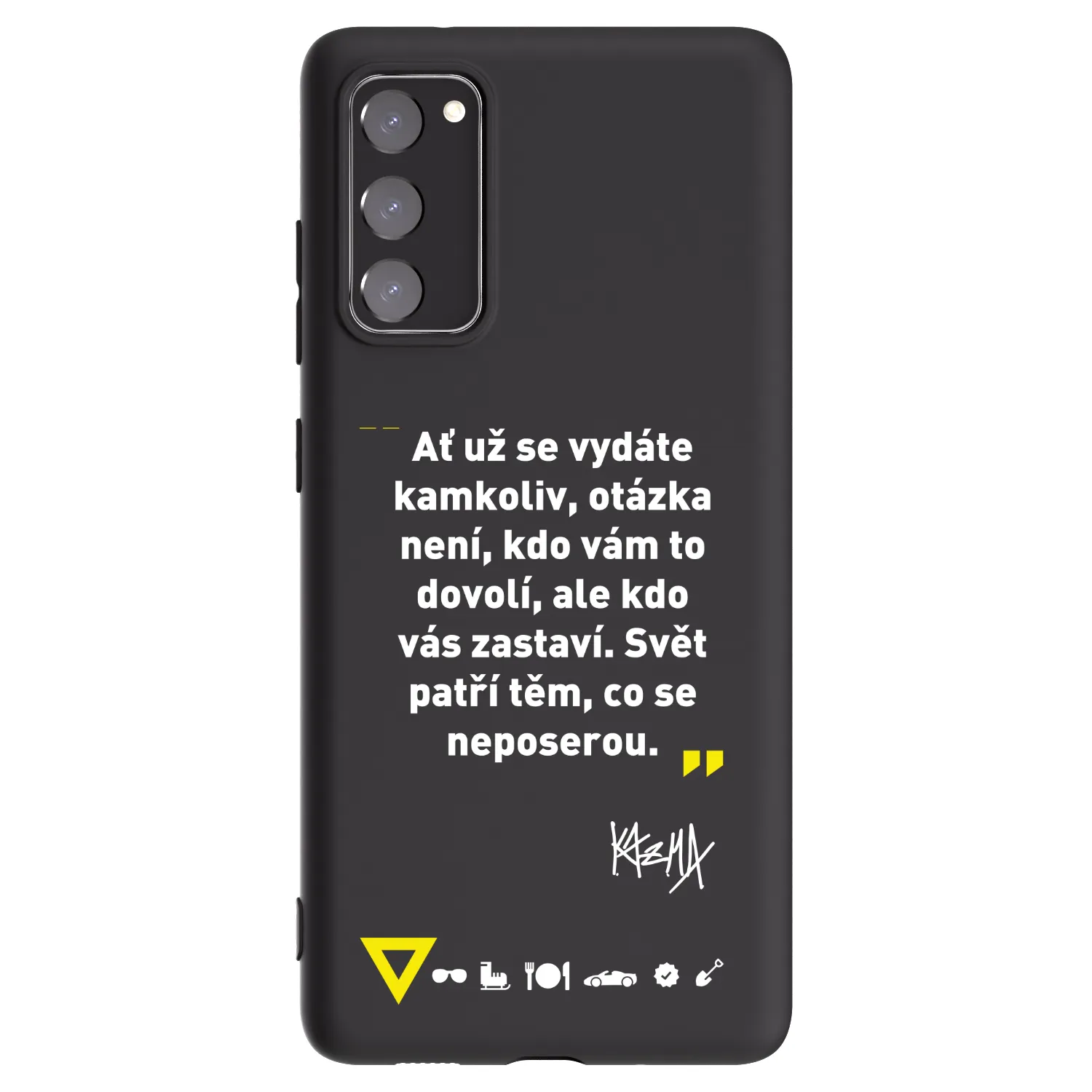 Picasee silikonový černý obal pro Samsung Galaxy S20 FE - Kazma - SVĚT PATŘÍ TĚM, CO SE NEPOSEROU