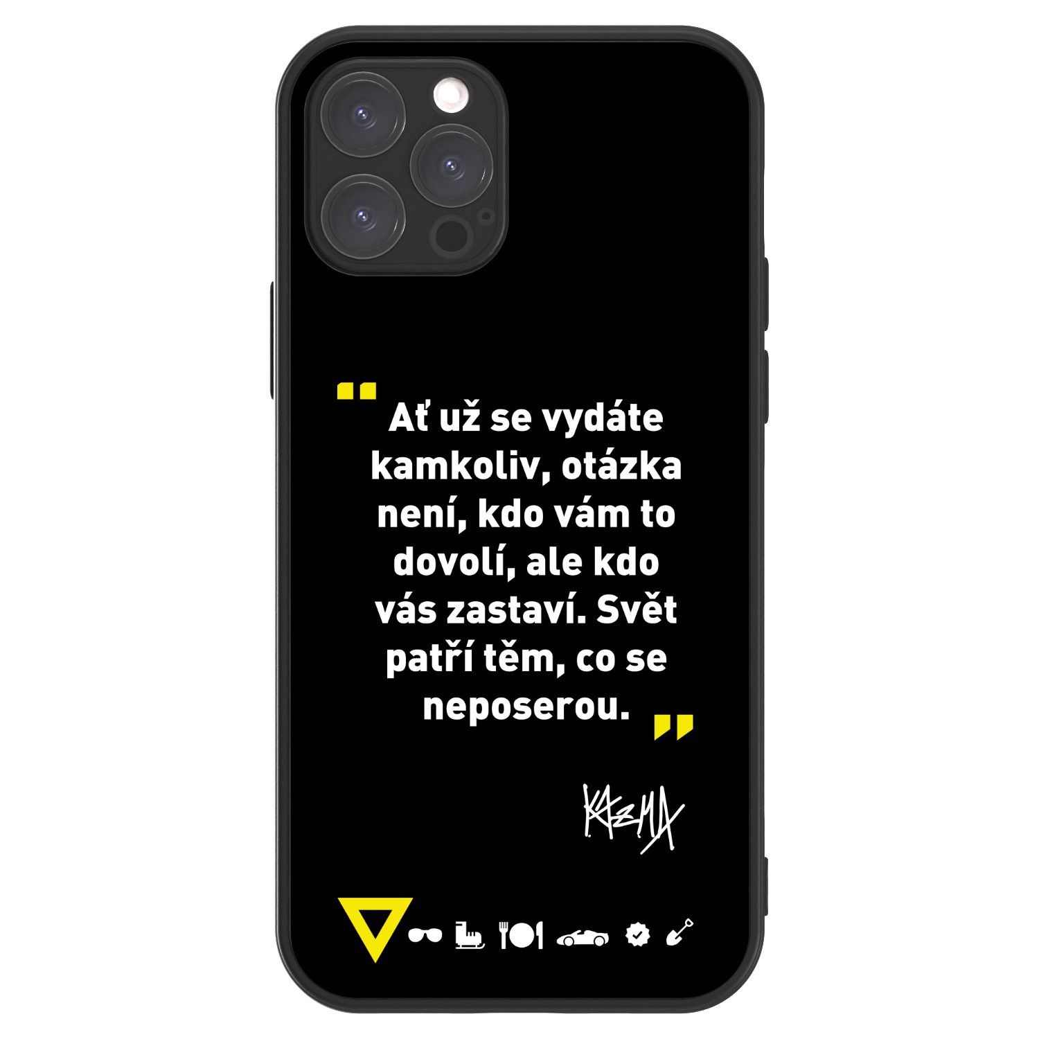 Picasee ULTIMATE CASE pro Apple iPhone 12 Pro - Kazma - SVĚT PATŘÍ TĚM, CO SE NEPOSEROU