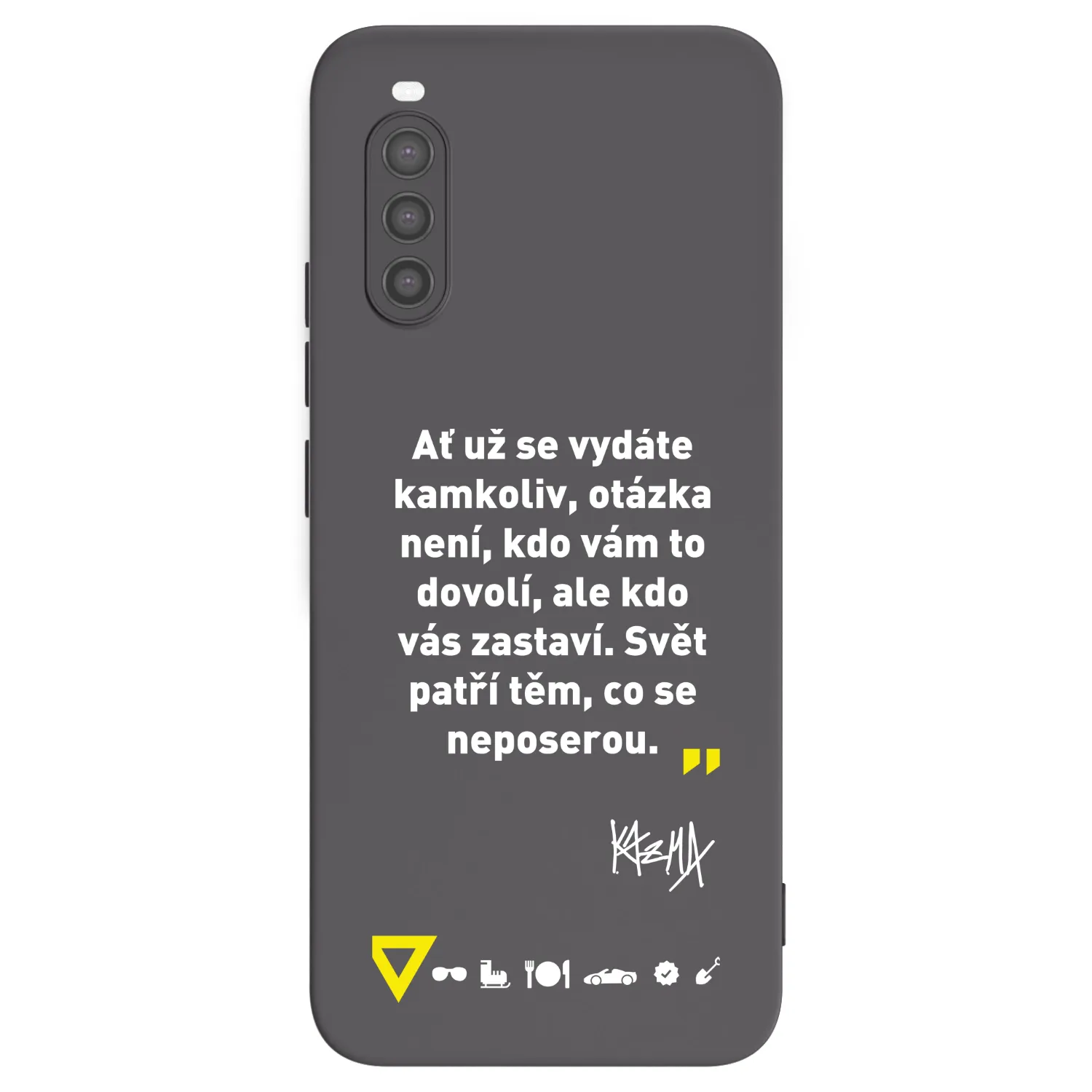 Picasee silikonový černý obal pro Sony Xperia 10 II - Kazma - SVĚT PATŘÍ TĚM, CO SE NEPOSEROU