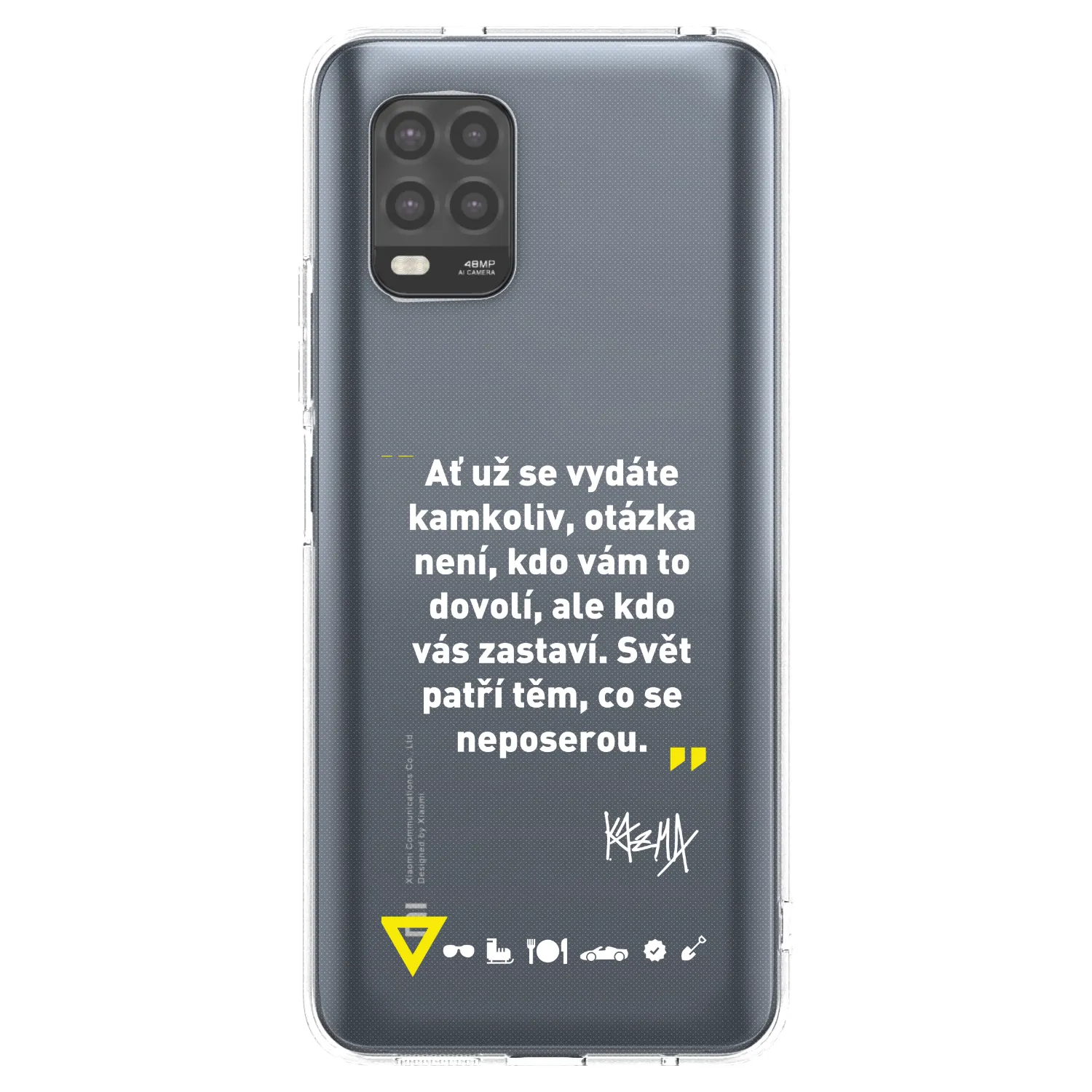 Picasee silikonový průhledný obal pro Xiaomi Mi 10 Lite - Kazma - SVĚT PATŘÍ TĚM, CO SE NEPOSEROU