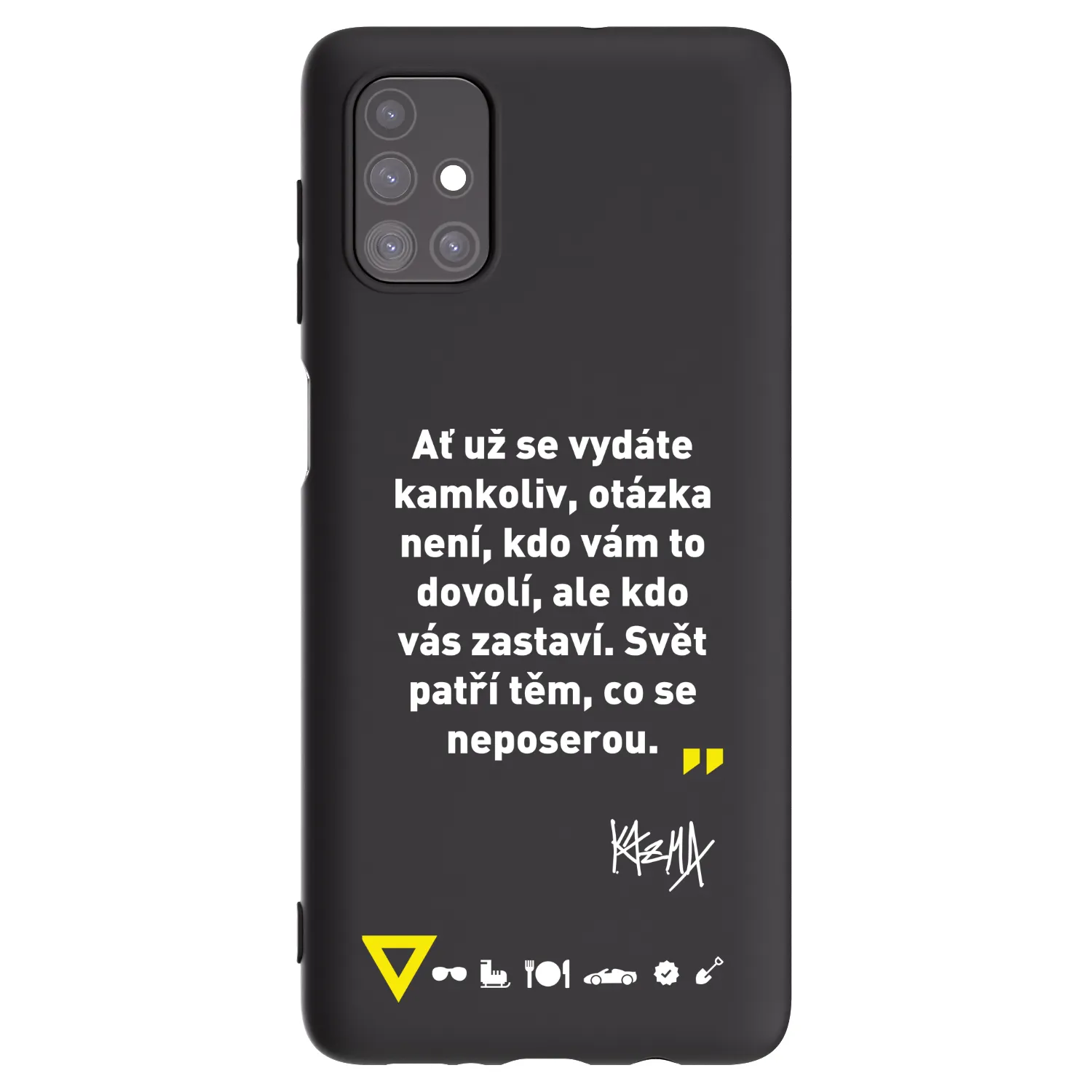 Picasee silikonový černý obal pro Samsung Galaxy M51 M515F - Kazma - SVĚT PATŘÍ TĚM, CO SE NEPOSEROU