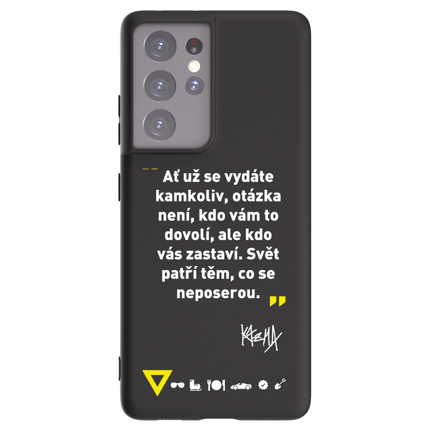 Picasee silikonový černý obal pro Samsung Galaxy S21 Ultra 5G G998B - Kazma - SVĚT PATŘÍ TĚM, CO SE NEPOSEROU