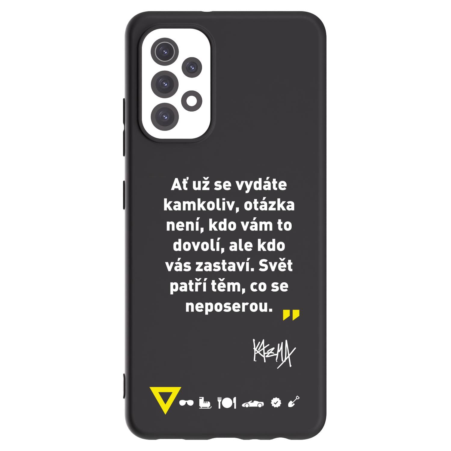 Picasee silikonový černý obal pro Samsung Galaxy A32 5G A326B - Kazma - SVĚT PATŘÍ TĚM, CO SE NEPOSEROU