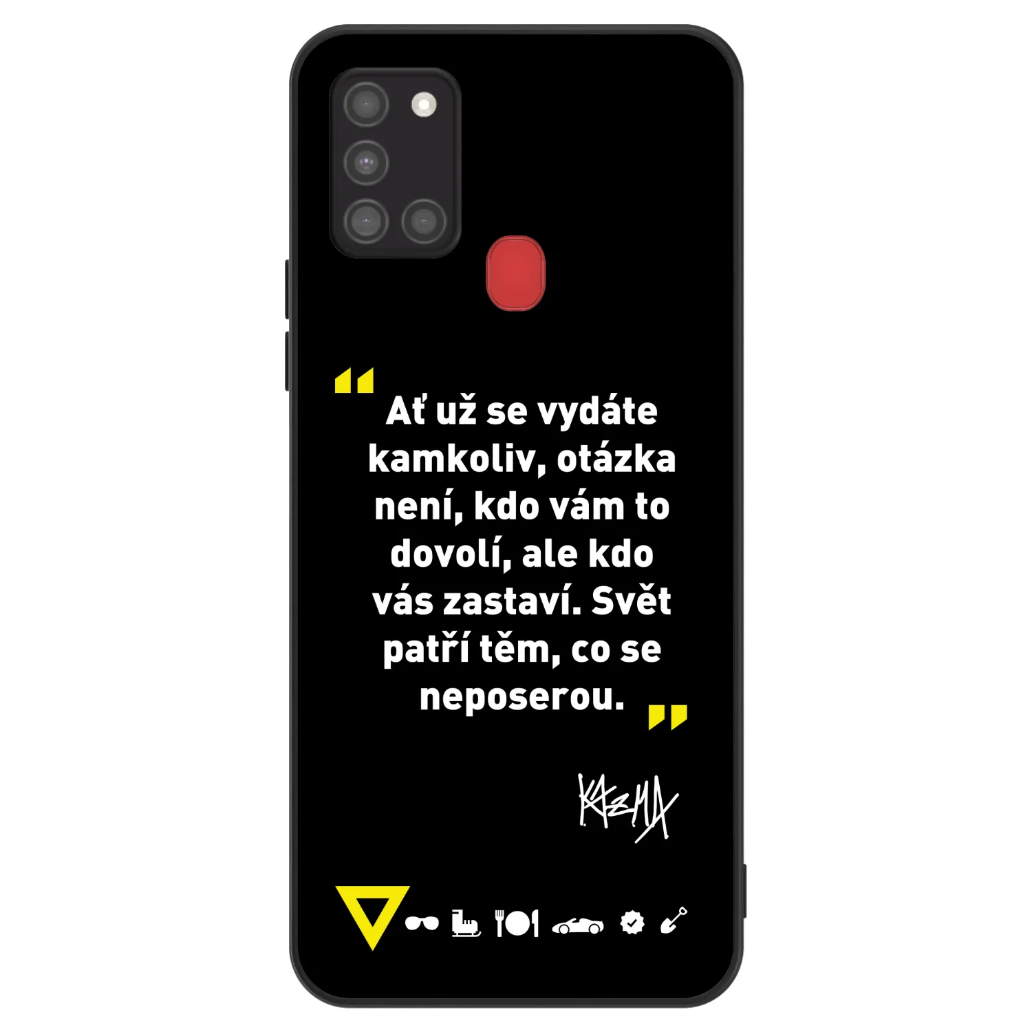 Picasee ULTIMATE CASE pro Samsung Galaxy A21s - Kazma - SVĚT PATŘÍ TĚM, CO SE NEPOSEROU