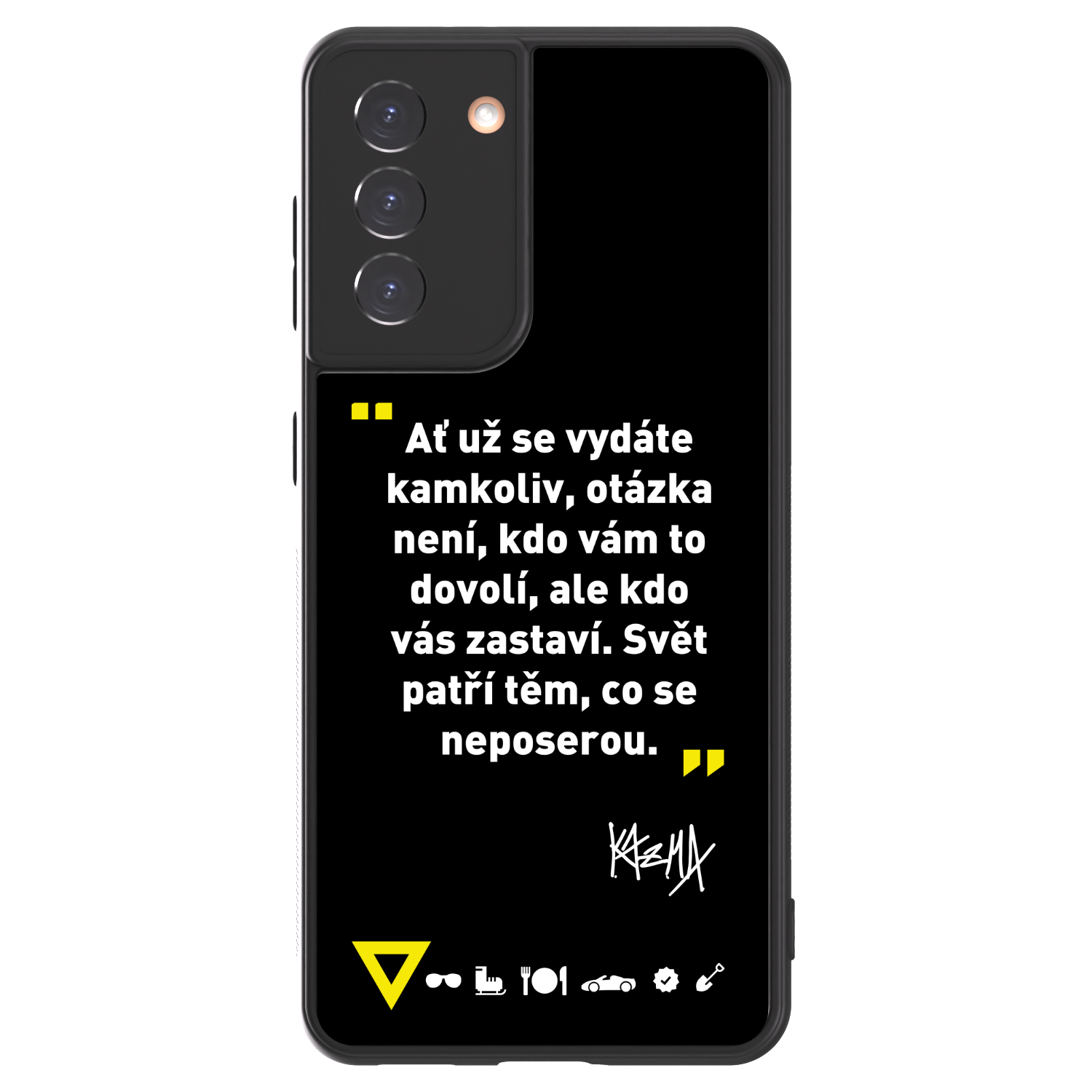 Picasee ULTIMATE CASE pro Samsung Galaxy S21 5G G991B - Kazma - SVĚT PATŘÍ TĚM, CO SE NEPOSEROU