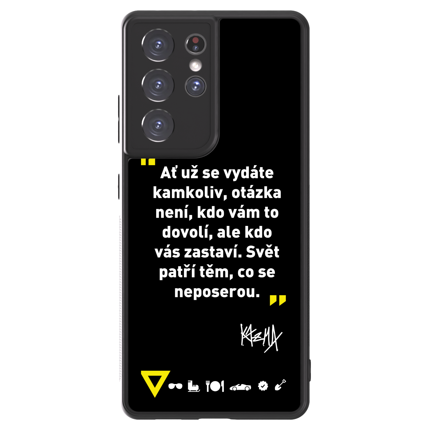 Picasee ULTIMATE CASE pro Samsung Galaxy S21 Ultra 5G G998B - Kazma - SVĚT PATŘÍ TĚM, CO SE NEPOSEROU