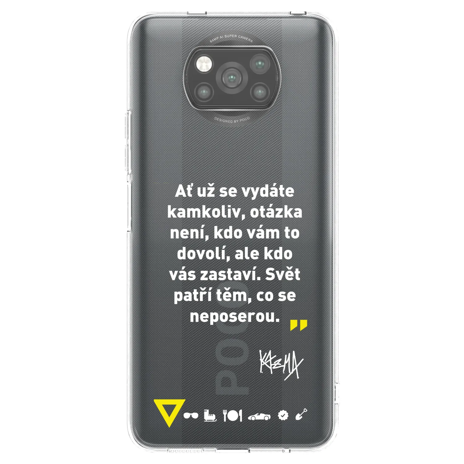 Picasee silikonový černý obal pro Xiaomi Poco X3 Pro - Kazma - SVĚT PATŘÍ TĚM, CO SE NEPOSEROU