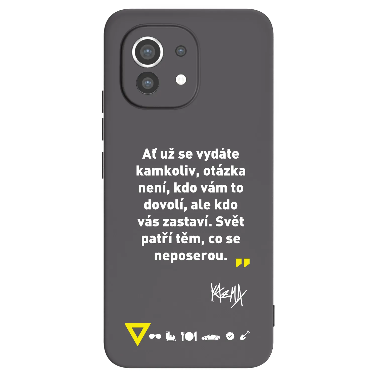 Picasee silikonový černý obal pro Xiaomi Mi 11 - Kazma - SVĚT PATŘÍ TĚM, CO SE NEPOSEROU