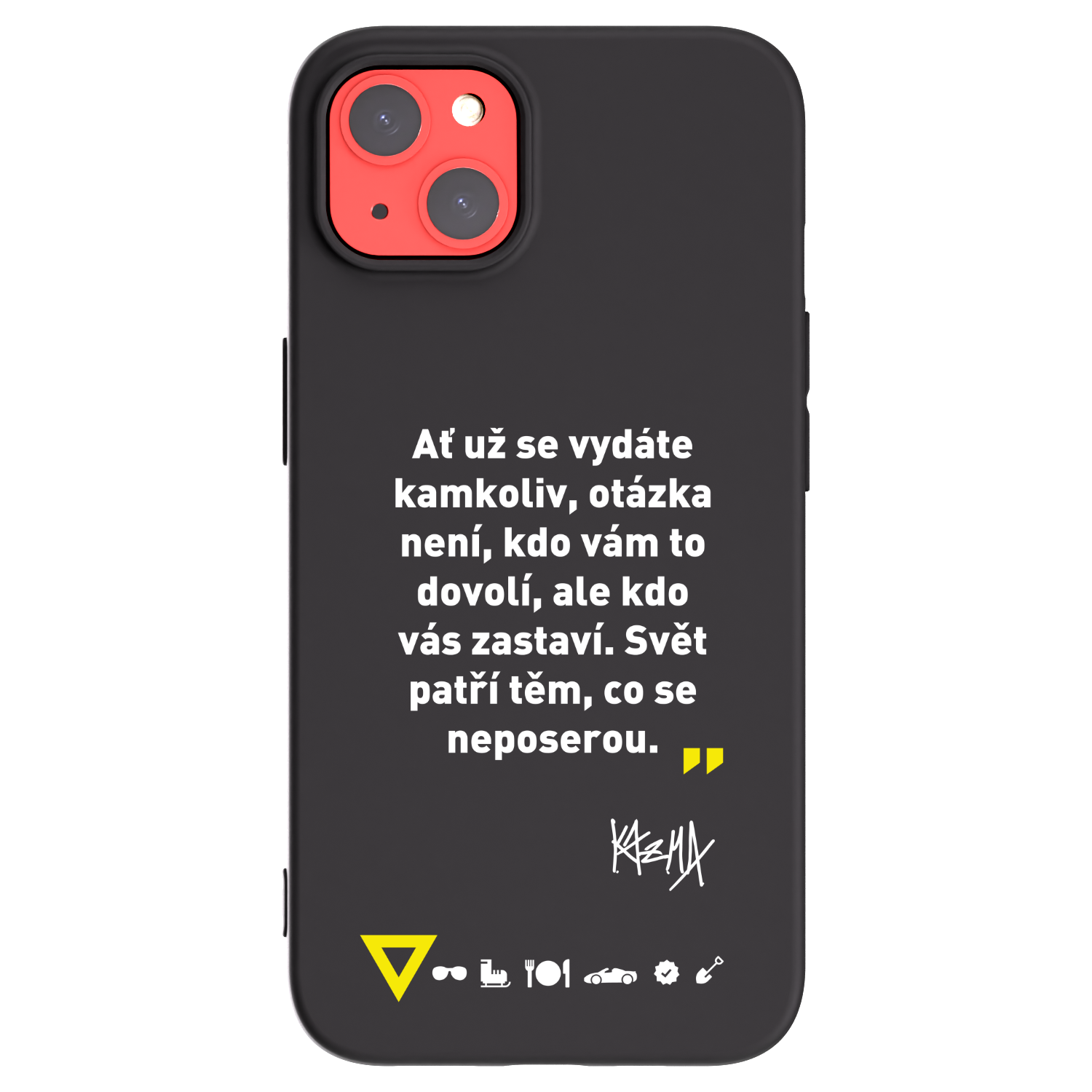 Picasee silikonový černý obal pro Apple iPhone 13 - Kazma - SVĚT PATŘÍ TĚM, CO SE NEPOSEROU