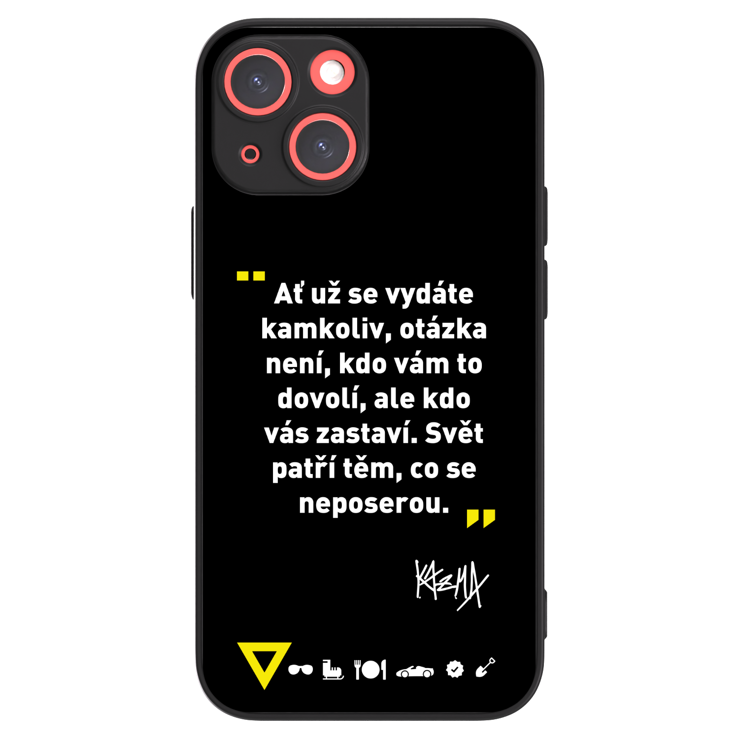 Picasee ULTIMATE CASE pro Apple iPhone 13 mini - Kazma - SVĚT PATŘÍ TĚM, CO SE NEPOSEROU