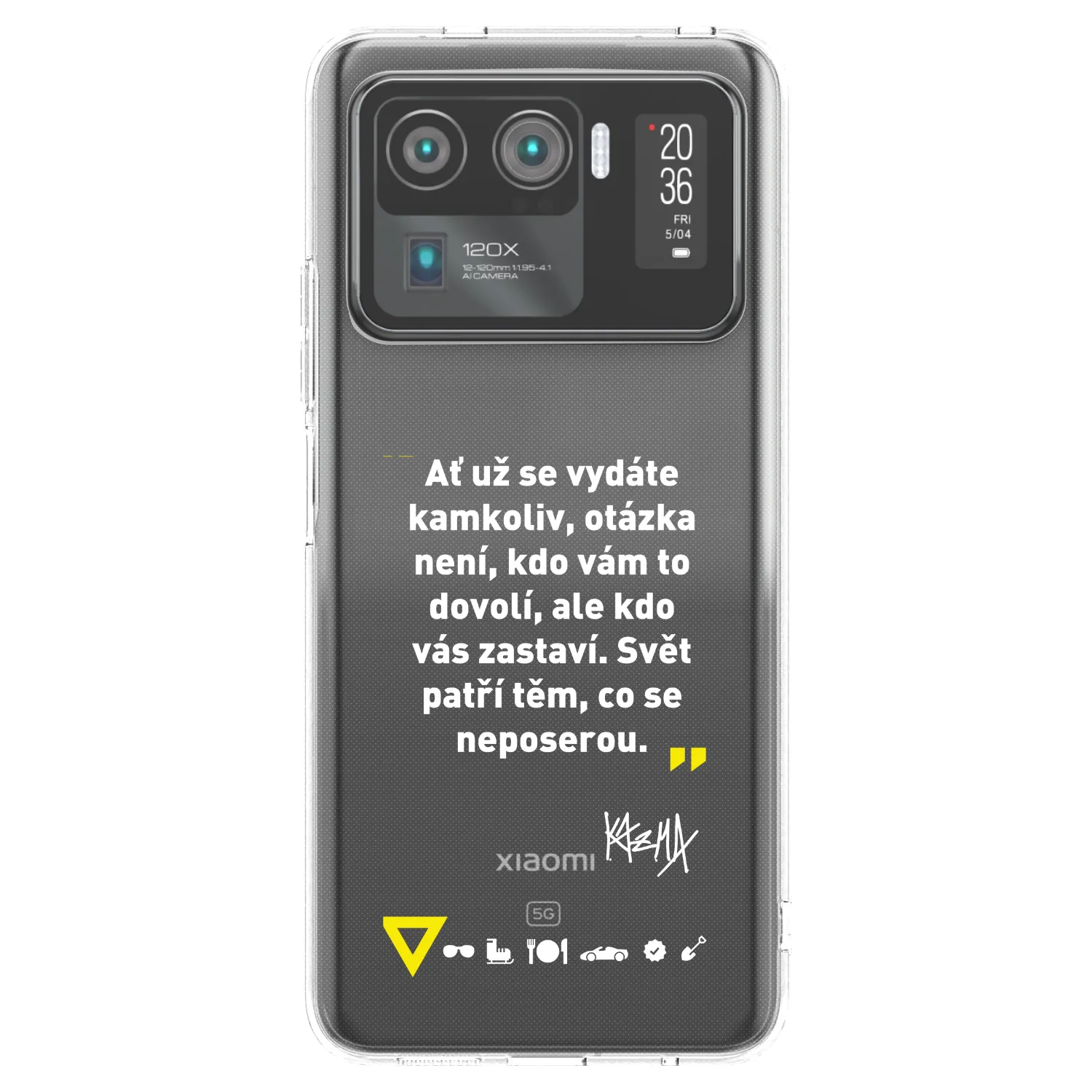 Picasee silikonový průhledný obal pro Xiaomi Mi 11 Ultra - Kazma - SVĚT PATŘÍ TĚM, CO SE NEPOSEROU
