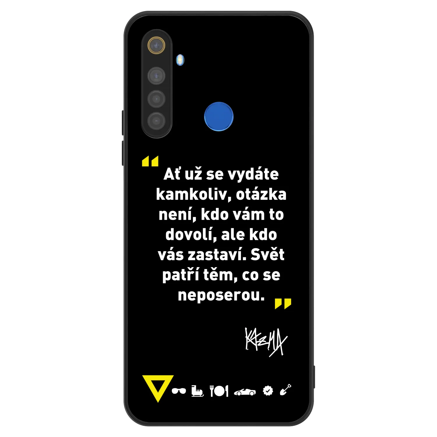Picasee ULTIMATE CASE pro Realme 5 - Kazma - SVĚT PATŘÍ TĚM, CO SE NEPOSEROU