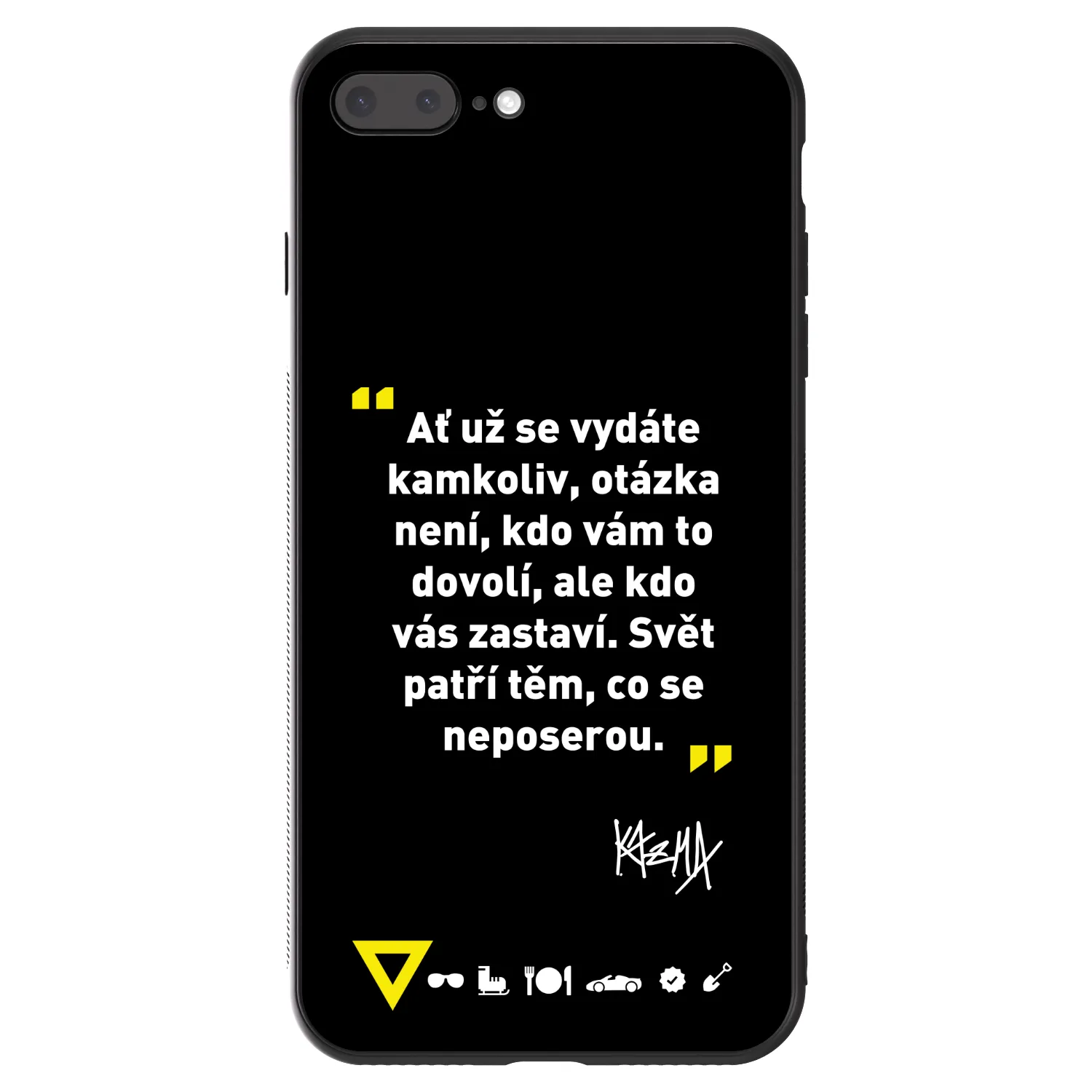 Picasee ULTIMATE CASE pro Apple iPhone 8 Plus - Kazma - SVĚT PATŘÍ TĚM, CO SE NEPOSEROU