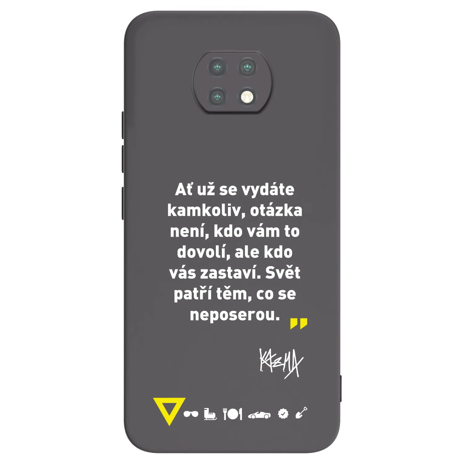 Picasee silikonový černý obal pro Xiaomi Redmi Note 9T - Kazma - SVĚT PATŘÍ TĚM, CO SE NEPOSEROU